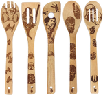 Star Wars Burned Wooden Spoons for Cooking, Bamboo Spoons Utensil Set 